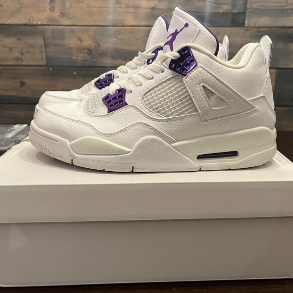 Metallic Purple Nike Air jordan 4 - Picture 1 of 5